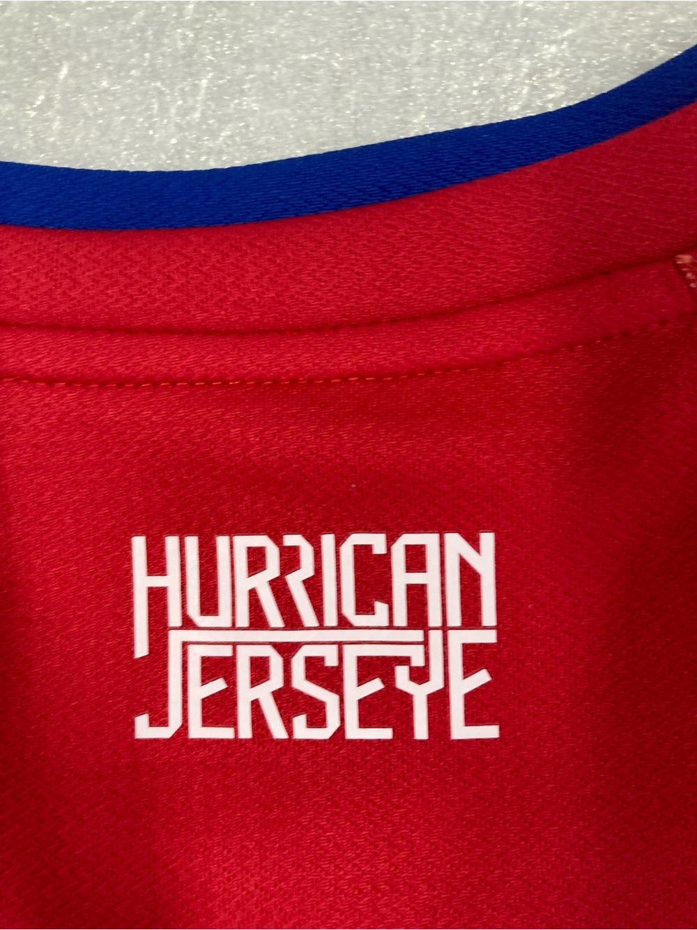 Unbranded Red Men’s Athletic Jersey with Blue Accents - Picture 9 of 9